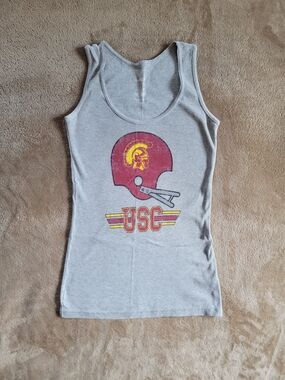 USC Gray Women's Muscle Tank Top